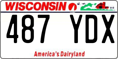 WI license plate 487YDX