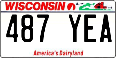 WI license plate 487YEA
