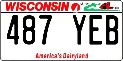 WI license plate 487YEB