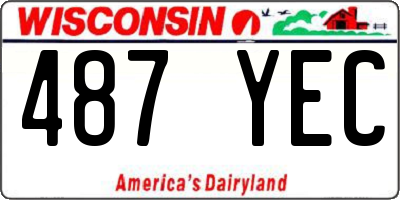 WI license plate 487YEC