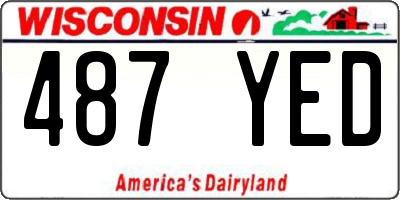 WI license plate 487YED
