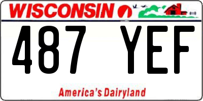 WI license plate 487YEF
