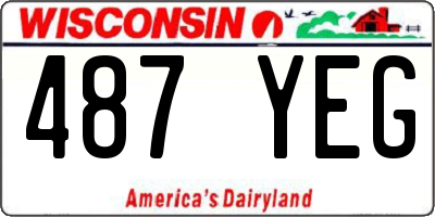 WI license plate 487YEG