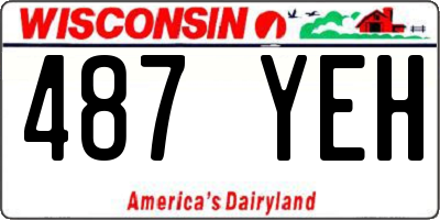 WI license plate 487YEH