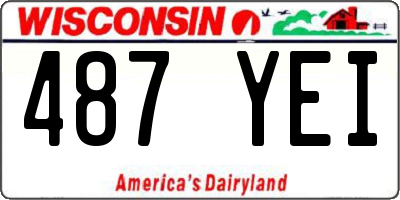 WI license plate 487YEI