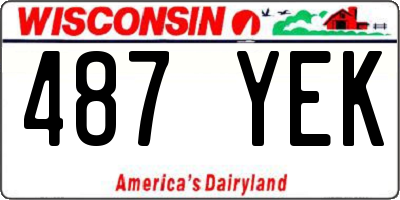 WI license plate 487YEK