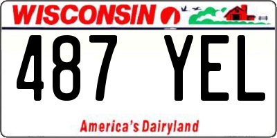 WI license plate 487YEL