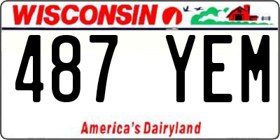 WI license plate 487YEM