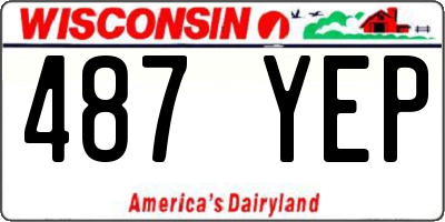 WI license plate 487YEP