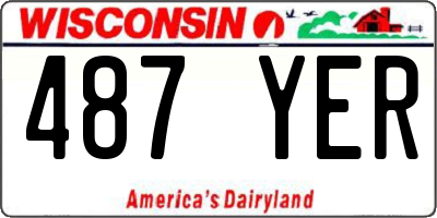WI license plate 487YER