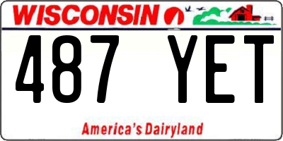 WI license plate 487YET