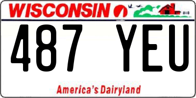 WI license plate 487YEU