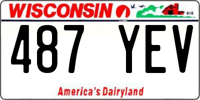 WI license plate 487YEV