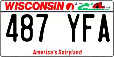 WI license plate 487YFA