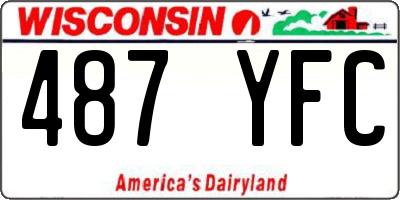 WI license plate 487YFC
