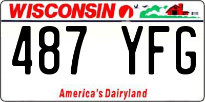 WI license plate 487YFG