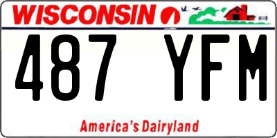 WI license plate 487YFM