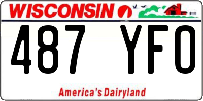 WI license plate 487YFO