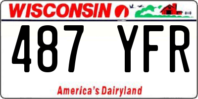 WI license plate 487YFR