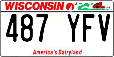 WI license plate 487YFV