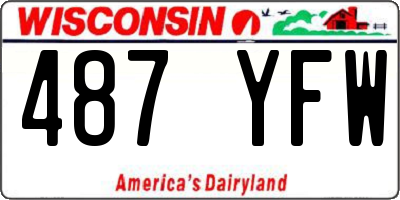 WI license plate 487YFW