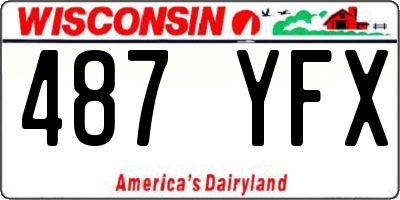 WI license plate 487YFX