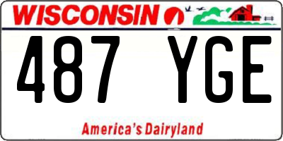 WI license plate 487YGE