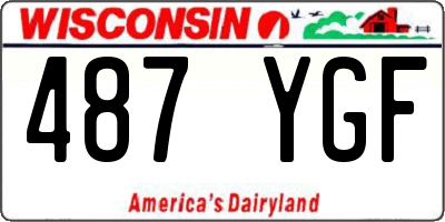 WI license plate 487YGF