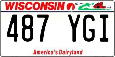 WI license plate 487YGI