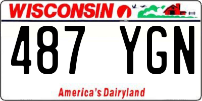 WI license plate 487YGN