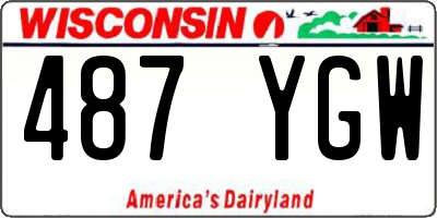 WI license plate 487YGW