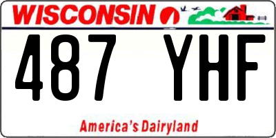 WI license plate 487YHF