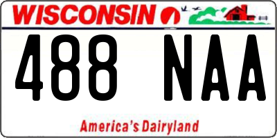 WI license plate 488NAA