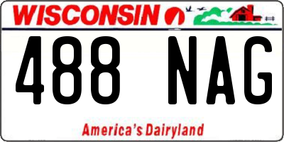 WI license plate 488NAG