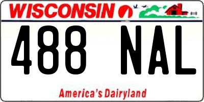 WI license plate 488NAL