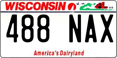WI license plate 488NAX