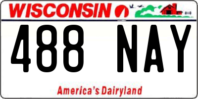 WI license plate 488NAY