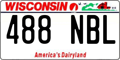 WI license plate 488NBL