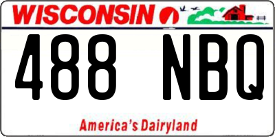 WI license plate 488NBQ