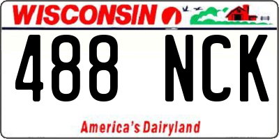 WI license plate 488NCK