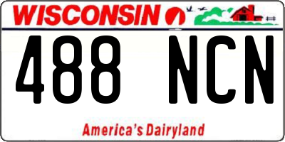 WI license plate 488NCN