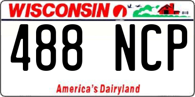 WI license plate 488NCP