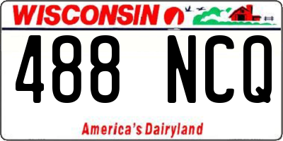 WI license plate 488NCQ