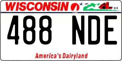 WI license plate 488NDE