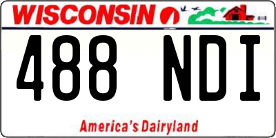 WI license plate 488NDI
