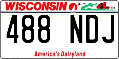 WI license plate 488NDJ
