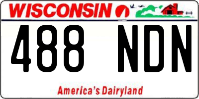 WI license plate 488NDN