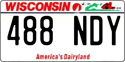 WI license plate 488NDY