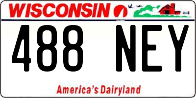 WI license plate 488NEY