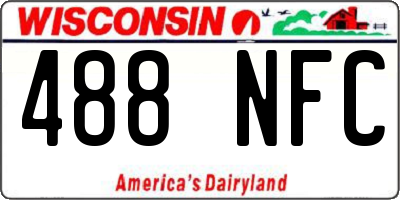 WI license plate 488NFC